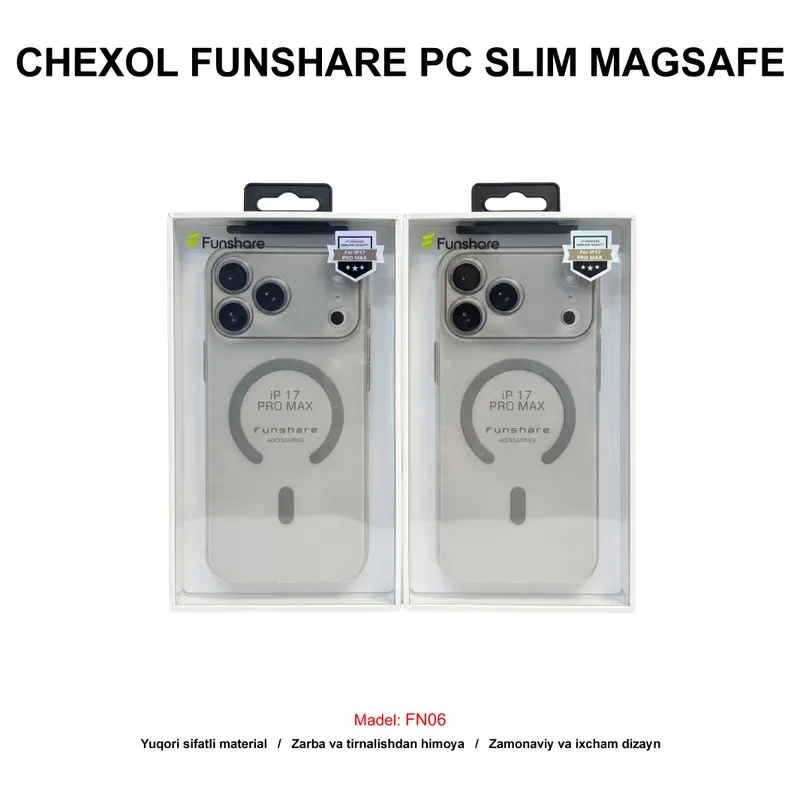 CHEXOL FUNSHARE PC SLIM MAGSAFE FN06 IP17 PRO BLACK