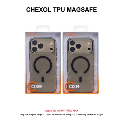 CHEXOL TPU MAGSAFE YN-10 IP17 PRO MAX BLACK