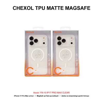 CHEXOL TPU MAGSAFE YN-10 IP17 PRO MAX CLEAR