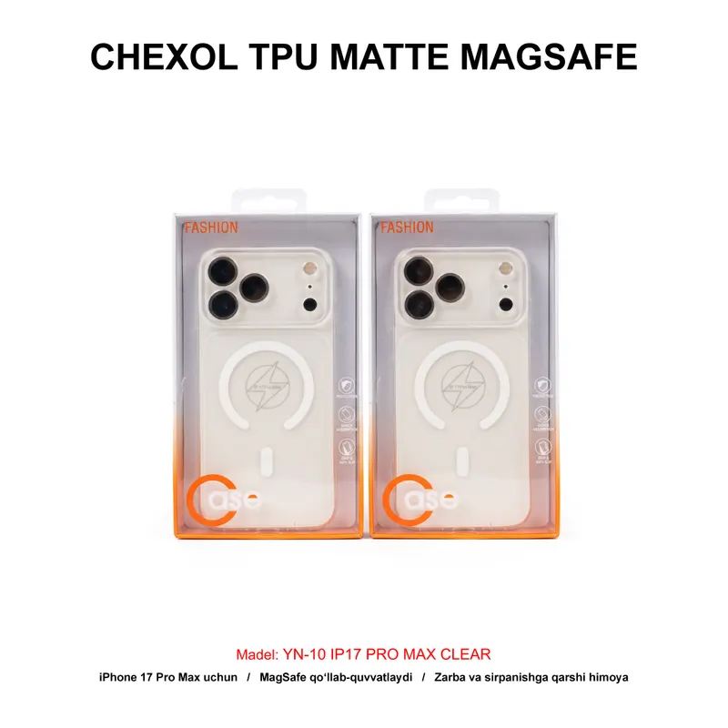 CHEXOL TPU MAGSAFE YN-10 IP17 PRO MAX CLEAR