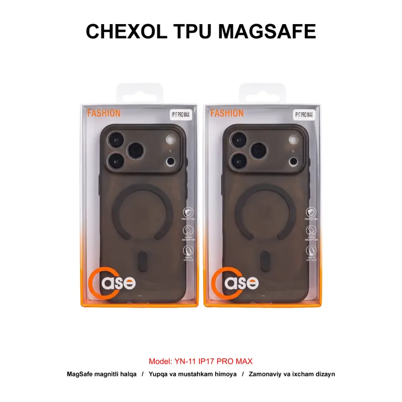 CHEXOL TPU MATTE MAGSAFE YN-11 IP17 PRO MAX BLACK
