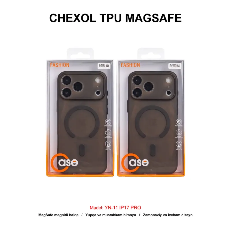 CHEXOL TPU MATTE MAGSAFE YN-11 IP17 PRO BLACK