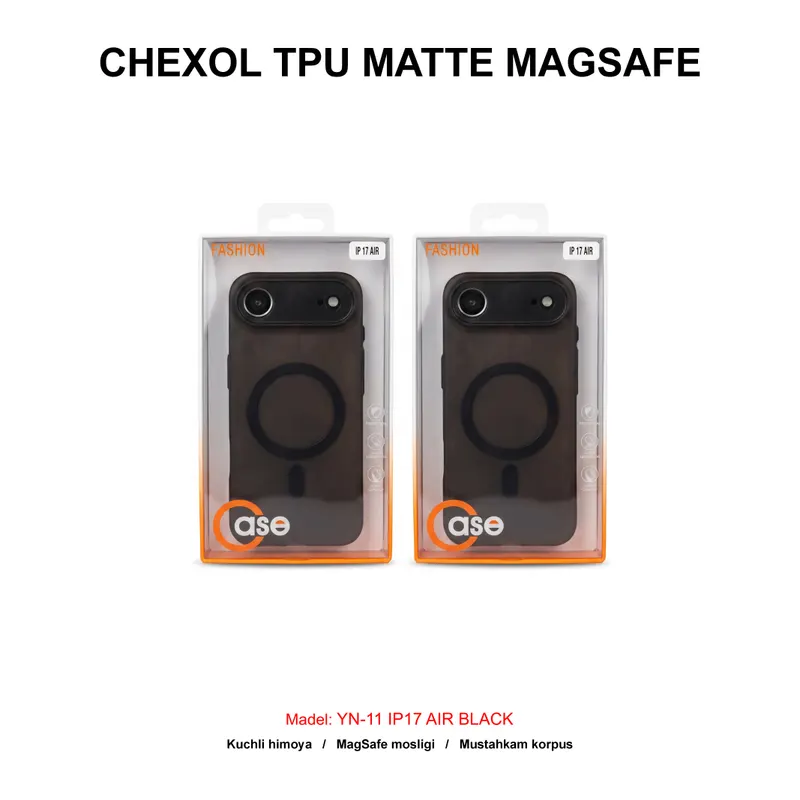 CHEXOL TPU MATTE MAGSAFE YN-11 IP17 AIR BLACK