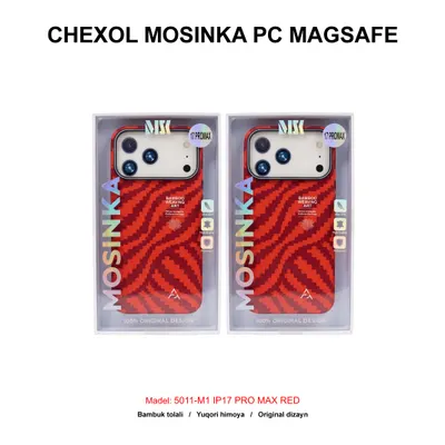 CHEXOL MOSINKA PC MAGSAFE 5011-M1 IP17 PRO MAX RED