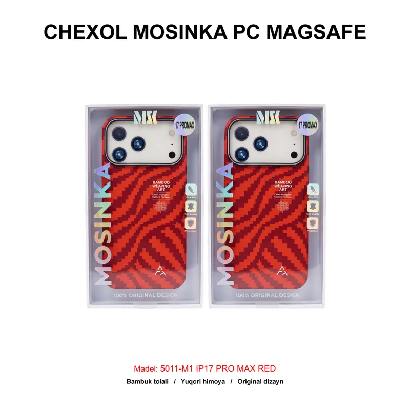 CHEXOL MOSINKA PC MAGSAFE 5011-M1 IP17 PRO MAX RED