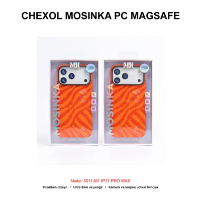 CHEXOL MOSINKA PC MAGSAFE 5011-M1 IP17 PRO MAX ORANGE