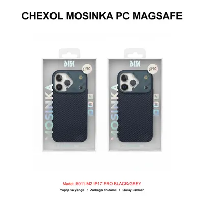 CHEXOL MOSINKA CARBON MAGSAFE 5011-M2 IP17 PRO BLACK/GREY