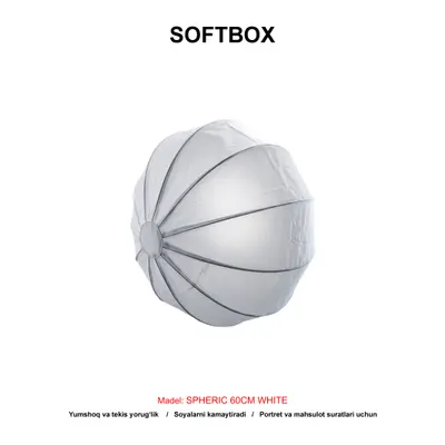 SOFTBOX SPHERIC 60CM WHITE