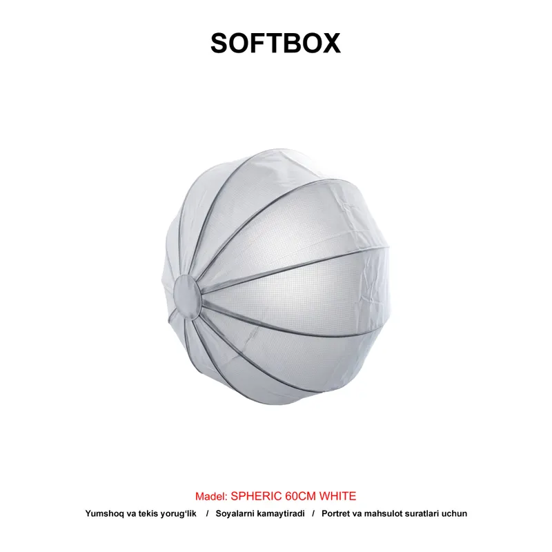 SOFTBOX SPHERIC 60CM WHITE