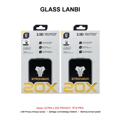 GLASS LANBI ULTRA 3 20X PRIVACY IP16 PRO