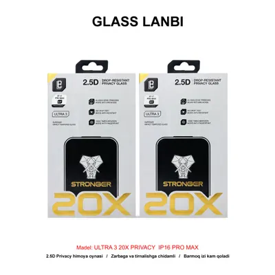 GLASS LANBI ULTRA 3 20X PRIVACY IP16 PRO MAX
