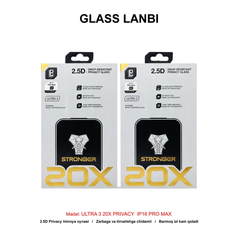 GLASS LANBI ULTRA 3 20X PRIVACY IP16 PRO MAX