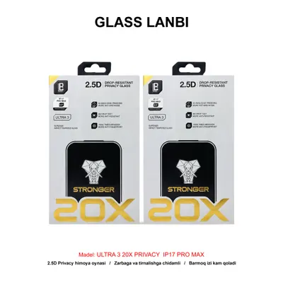 GLASS LANBI ULTRA 3 20X PRIVACY IP17 PRO MAX