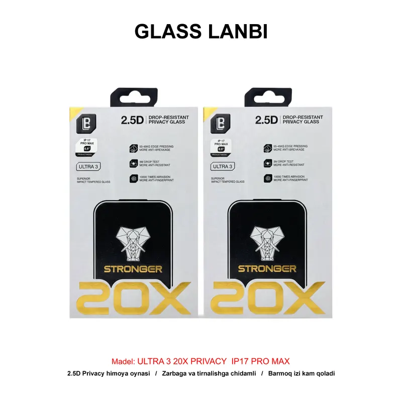 GLASS LANBI ULTRA 3 20X PRIVACY IP17 PRO MAX