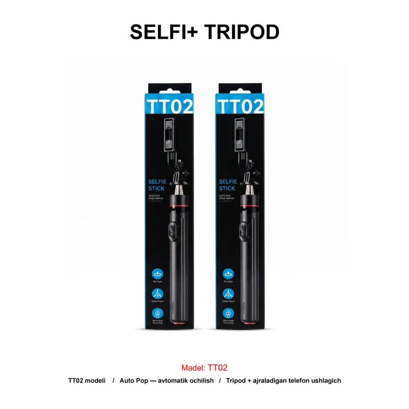 SELFI+TRIPOD TT02 BLACK