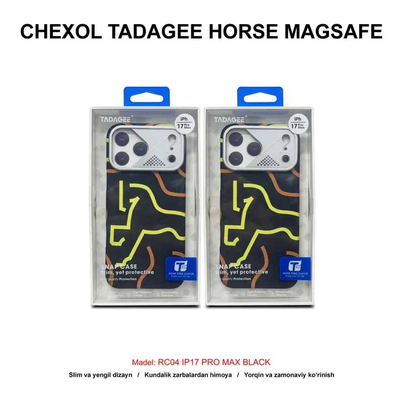 CHEXOL TADAGEE HORSE MAGSAFE RC04 IP17 PRO MAX BLACK