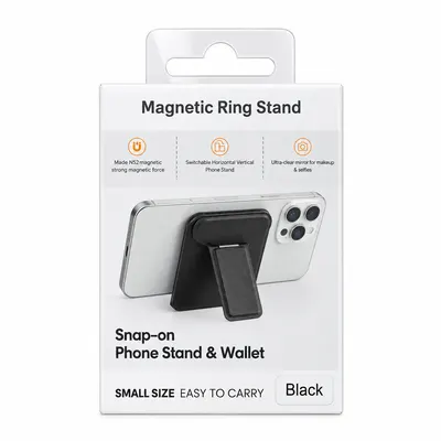 CARD HOLDER WALLET STAND MAGSAFE LC-02 BLACK