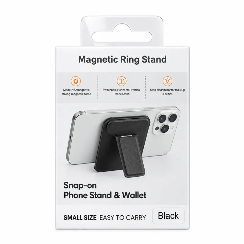 CARD HOLDER WALLET STAND MAGSAFE LC-02 BLACK