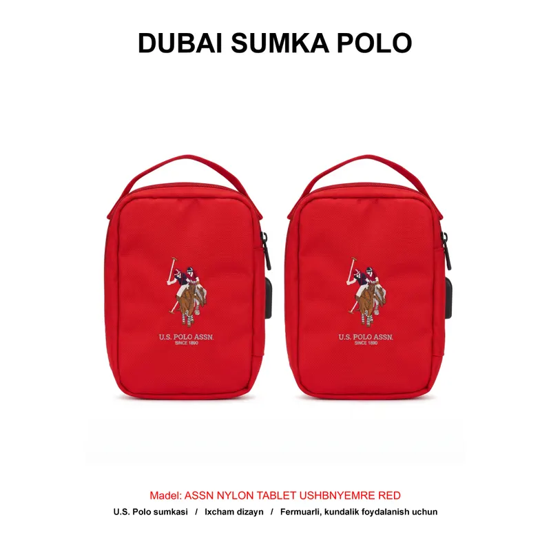 DUBAI SUMKA POLO ASSN NYLON TABLET USHBNYEMRE RED