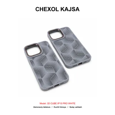 CHEXOL KAJSA 3D CUBE IP15 PRO WHITE