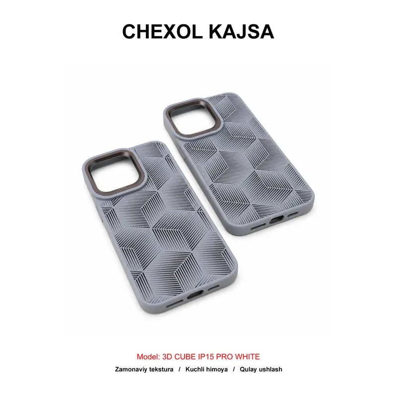 CHEXOL KAJSA 3D CUBE IP15 PRO WHITE