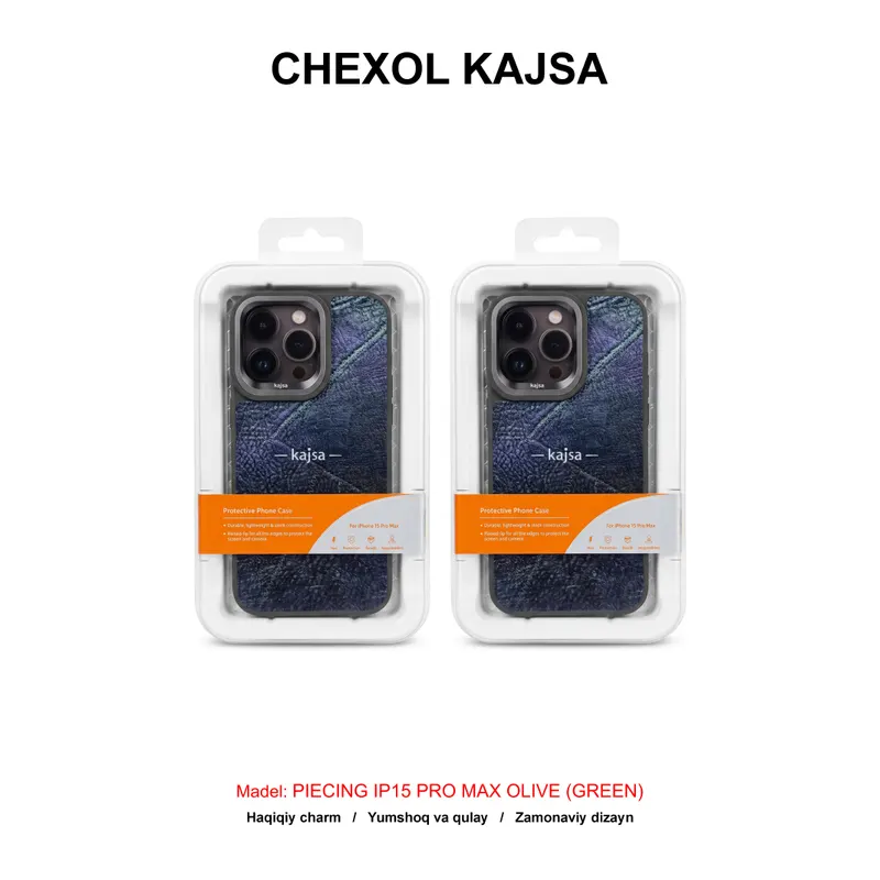 CHEXOL KAJSA PIECING IP15 PRO MAX OLIVE (GREEN)