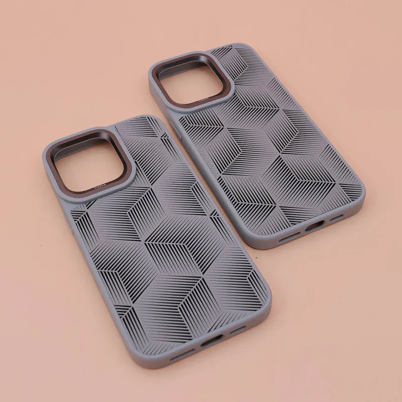 CHEXOL KAJSA 3D CUBE IP15 PRO LIGHT GREY
