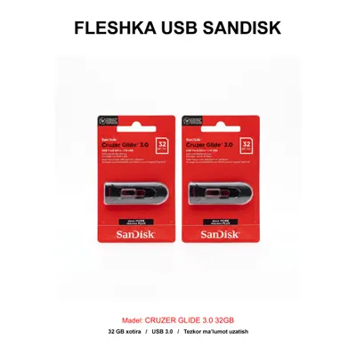 FLESHKA USB SANDISK CRUZER GLIDE 3.0 32GB