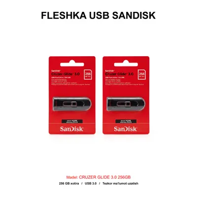 FLESHKA USB SANDISK CRUZER GLIDE 3.0 256GB