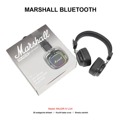 BLUETOOTH MARSHALL MAJOR IV LUX BLACK