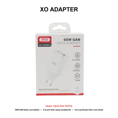 ADAPTER XO CE03 65W WHITE