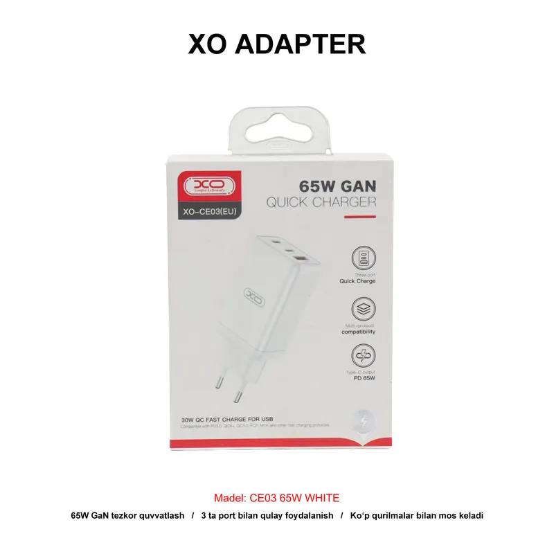 ADAPTER XO CE03 65W WHITE