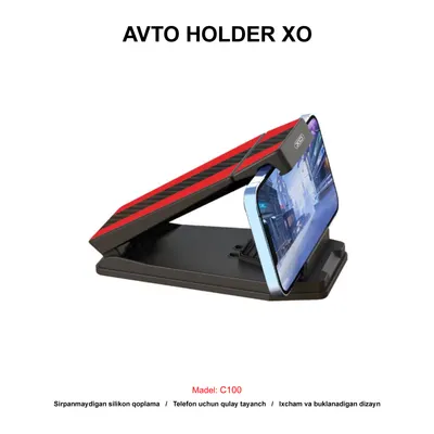 AVTO HOLDER XO C100 BLACK+RED