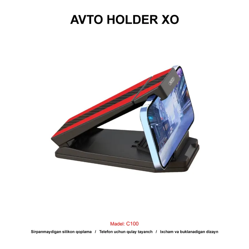 AVTO HOLDER XO C100 BLACK+RED