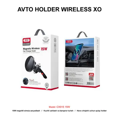AVTO HOLDER WIRELESS XO CX015 15W BLACK