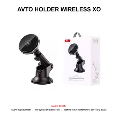 AVTO HOLDER WIRELESS XO CX017 BLACK