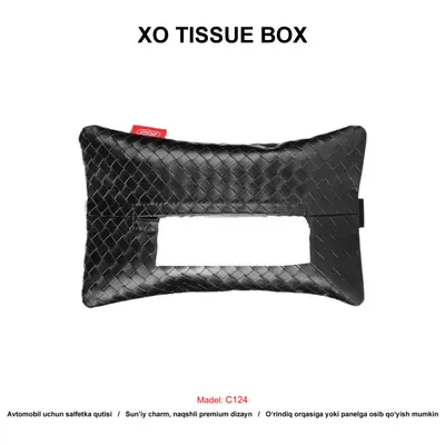 XO TISSUE BOX C124 BLACK
