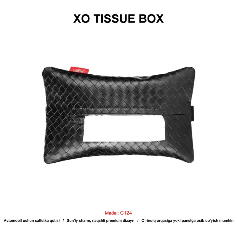 XO TISSUE BOX C124 BLACK