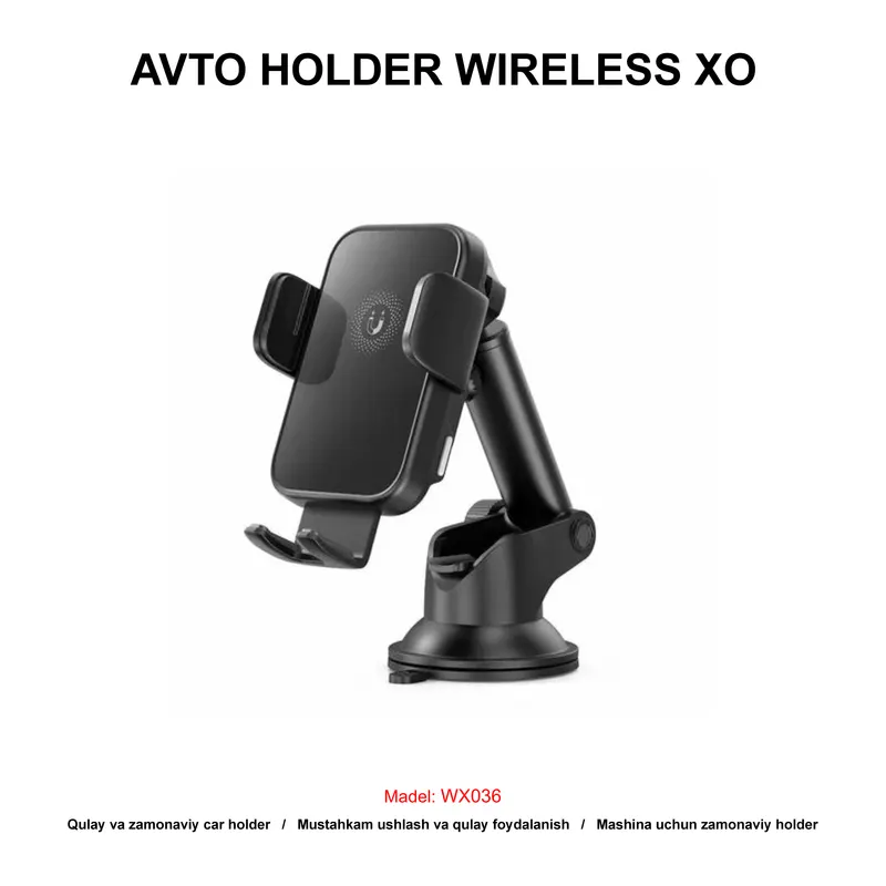 AVTO HOLDER WIRELESS XO WX036 BLACK
