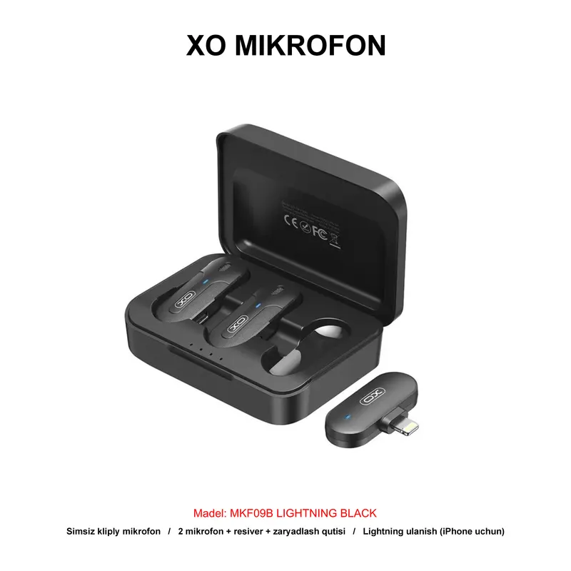 MIKROFON XO MKF09B LIGHTNING BLACK