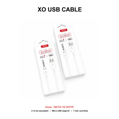 XO USB CABLE NB103 V8 WHITE