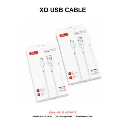 XO USB CABLE NB132 V8 WHITE