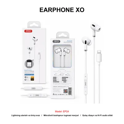 EARPHONE XO EP24 WHITE