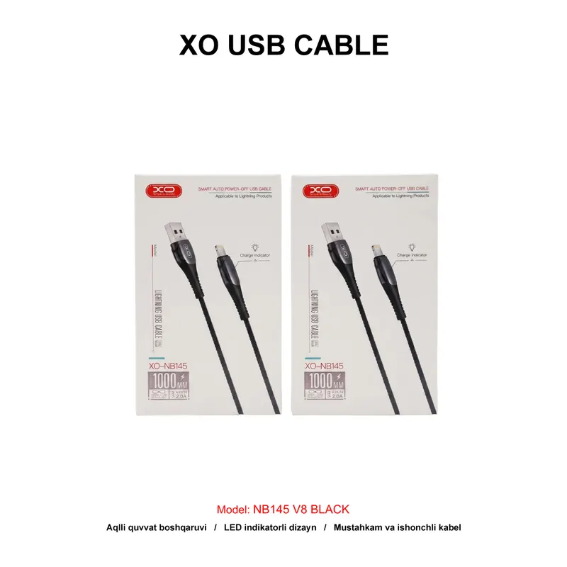 XO USB CABLE NB145 V8 BLACK