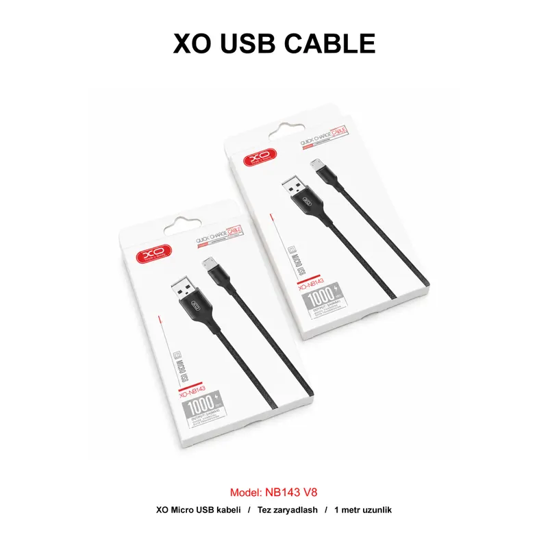 XO USB CABLE NB143 V8 BLACK