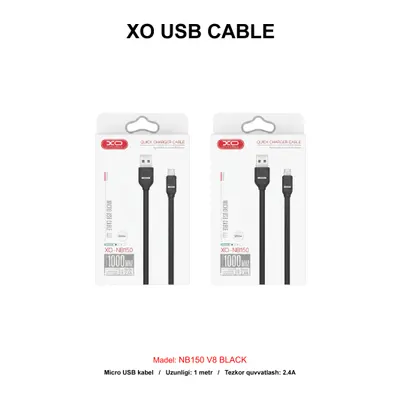 XO USB CABLE NB150 V8 BLACK