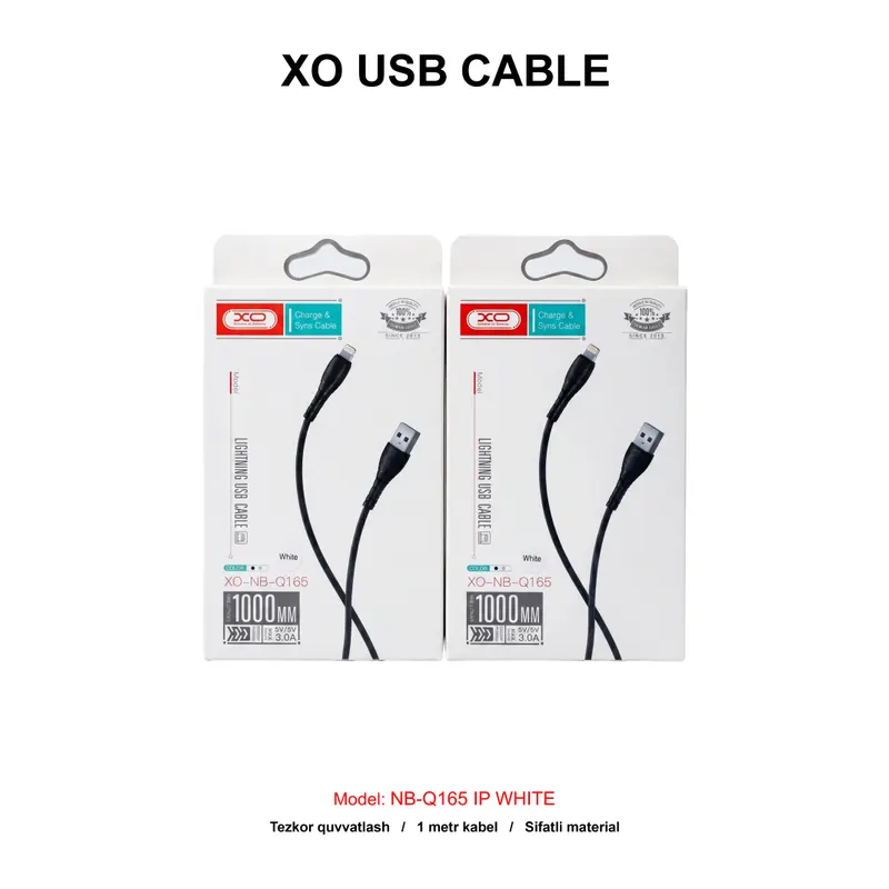 XO USB CABLE NB-Q165 IP WHITE
