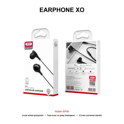 EARPHONE XO EP46 BLACK