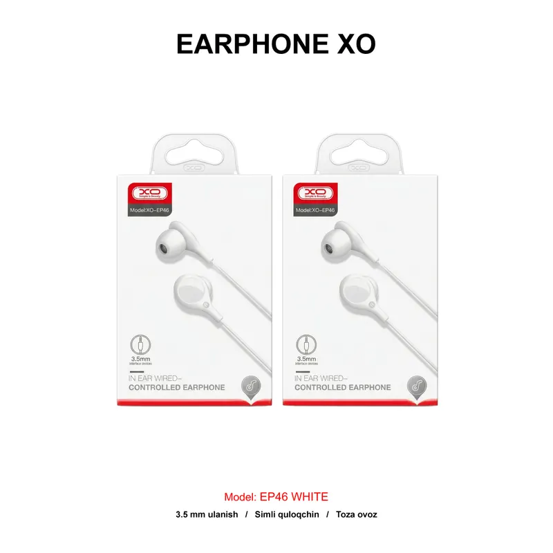 EARPHONE XO EP46 WHITE