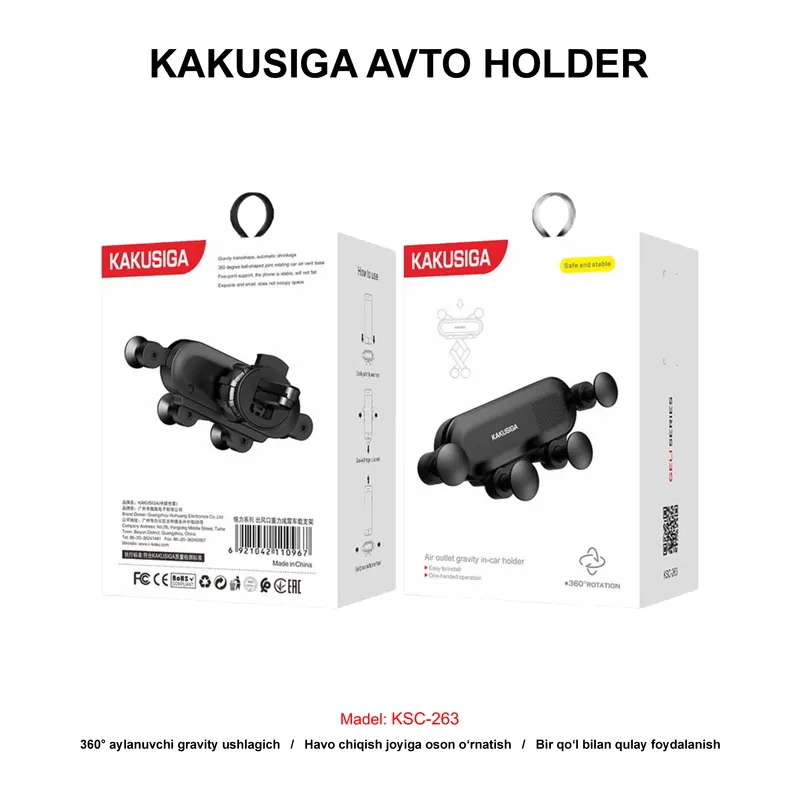 AVTO HOLDER KAKUSIGA KSC-263 BLACK